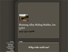 Tablet Screenshot of mustangalleyridingstables.com